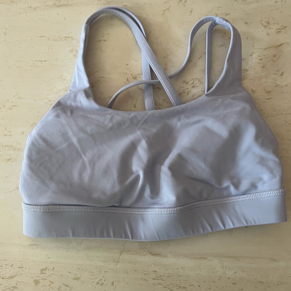 Light blue lululemon free to be serene bra